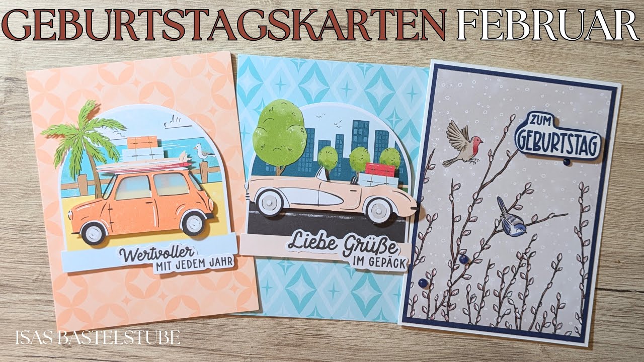 Geburtstags- und Dankeskarten für Februar 2026 - mit Stampin´UP! Artikeln