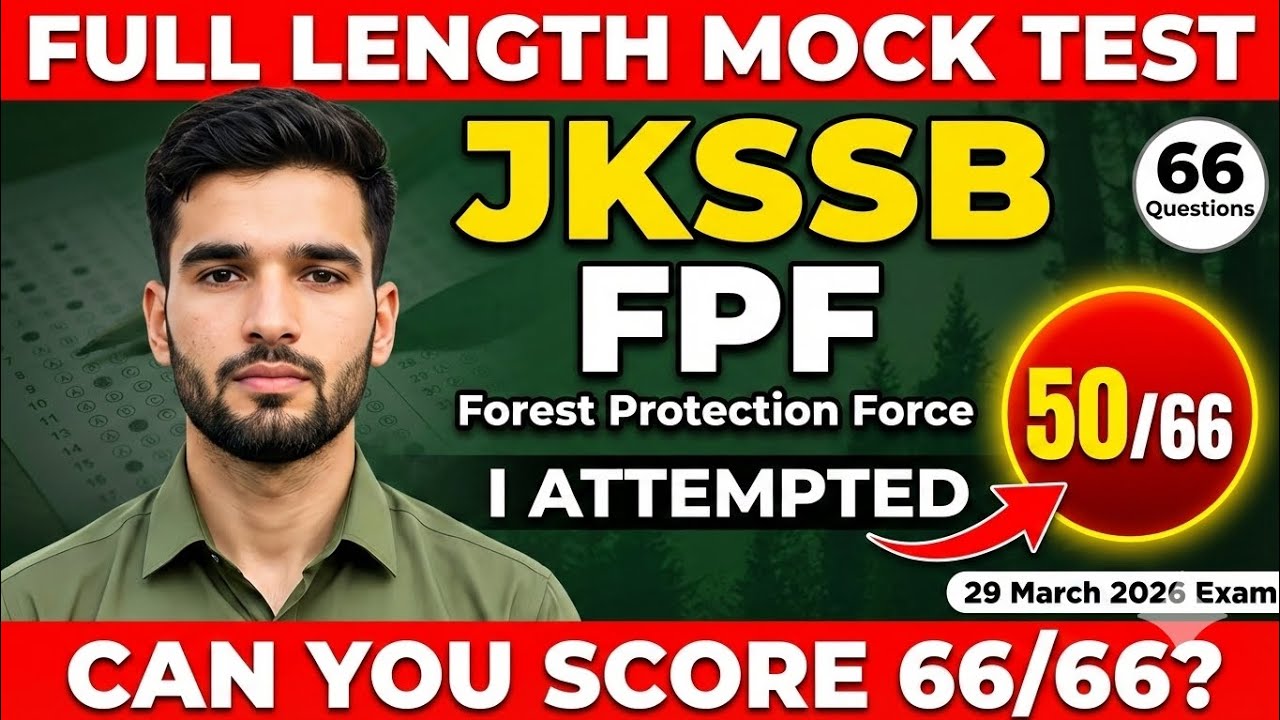 JKSSB FPF 2026 Mock | Most Students Can’t Score 66/66 | Are You Exam Ready 