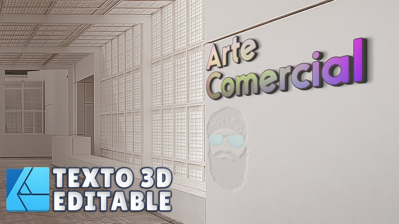 Texto 3D EDITABLE con Perspectiva y Degradado Aleatorio en Affinity Designer - Español