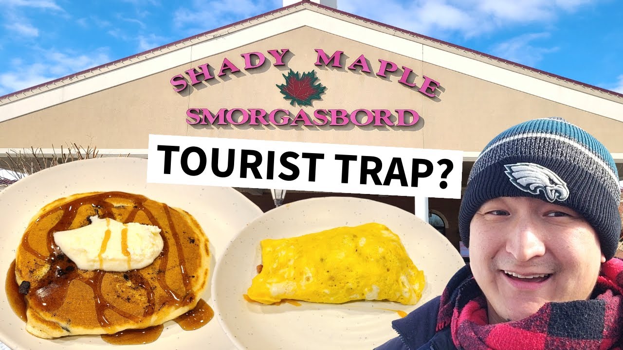Is America's BIGGEST BUFFET a TOURIST TRAP? Amish Country's Shady Maple!