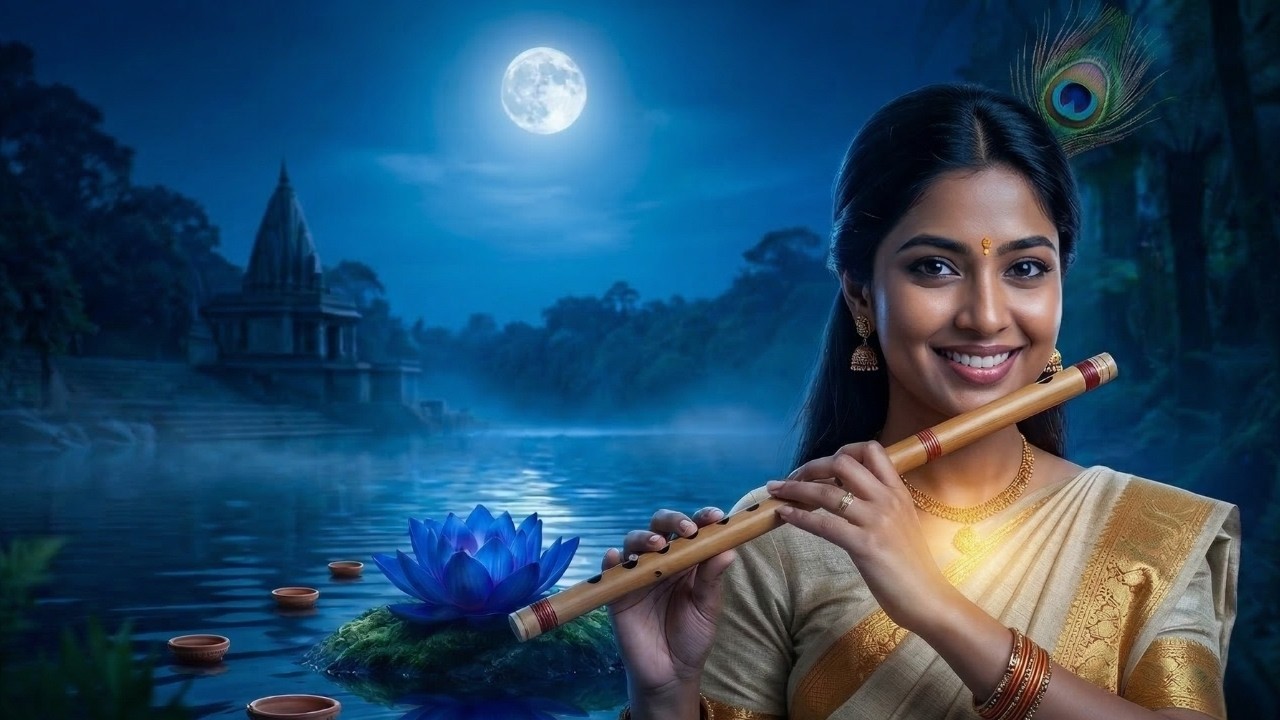 Mantra Series 🪷 Sacred Krishna Flute & Divine Chants 🌌 Blue Lotus Bliss ✨