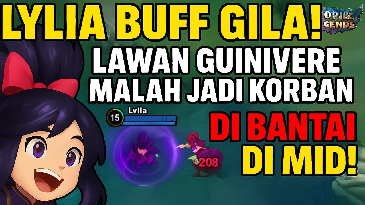 Lylia Buff Gila! Lawan Guinivere Malah Jadi Korban Di Bantai di Mid | Mobile legends