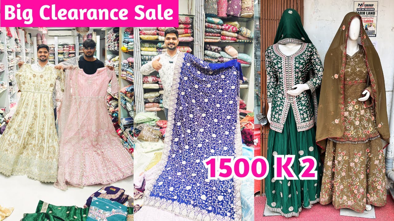Big Clearance Sale | ₹ 1000/2 Premium Suits Pakistani Readymade Dresses Lehengas Barbie Gowns Sarees