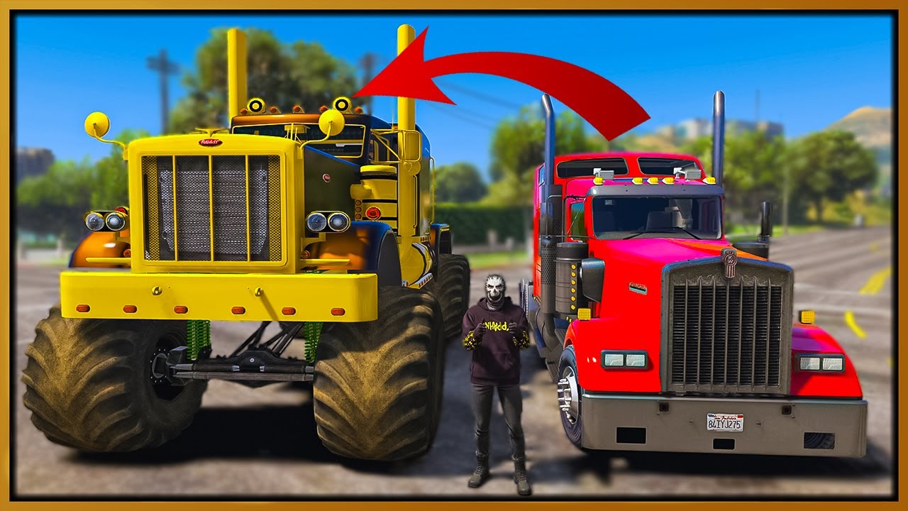Ролевая игра GTA 5 — Я построил грузовик-монстр и затроллил полицейских | RedlineRP
