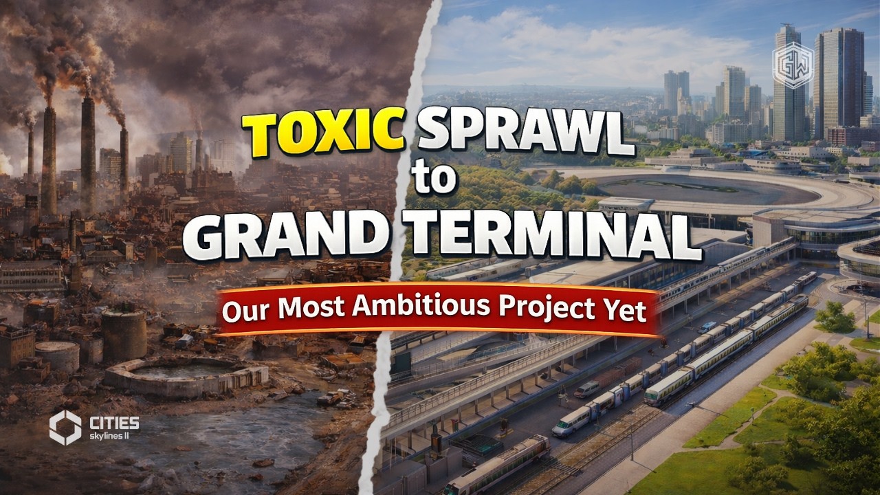 From Toxic Sprawl to Grand Terminal - Our Most Ambitious Project Yet - Cities Skylines 2