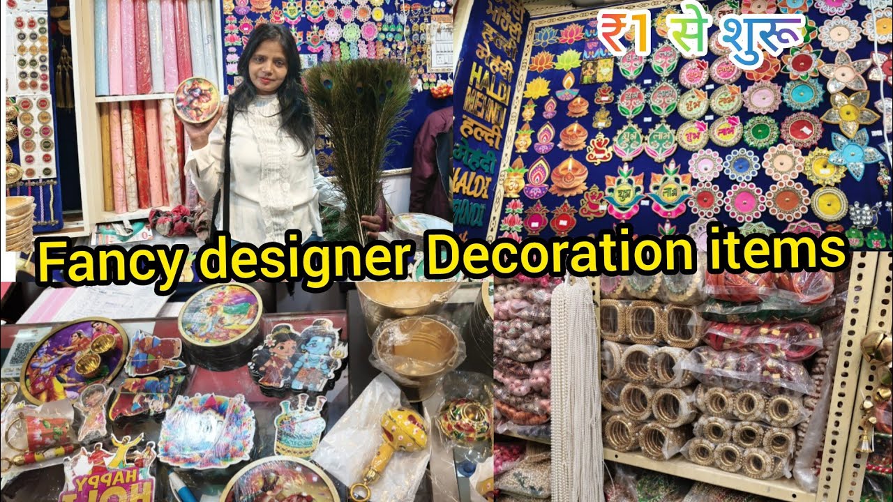 Latest  Decoration Raw Material items | Chandni Chowk Kinari Bazar, Laxmi tevar vlogger