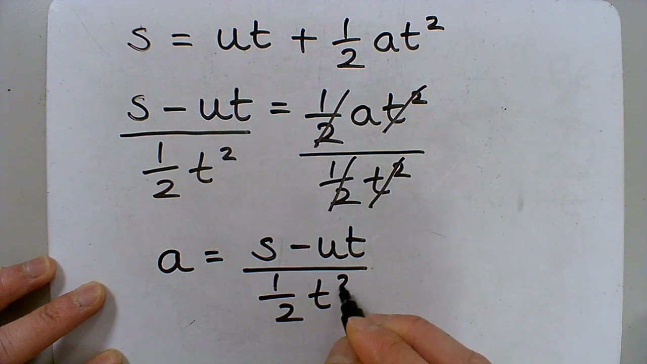 Rearranging SUVAT equations 3