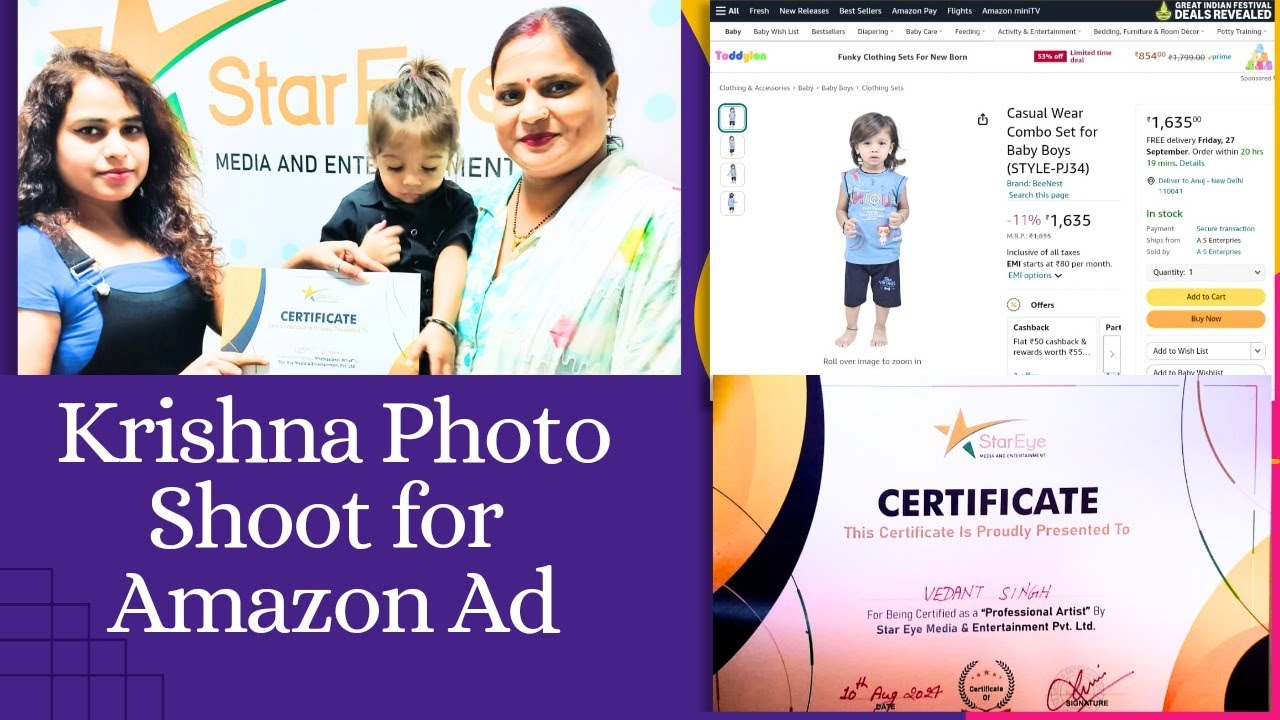 Krishna ka Photo shoot Vlog | Amazon advertisement | Star Eye Media & Entertainment #abhikimasti5