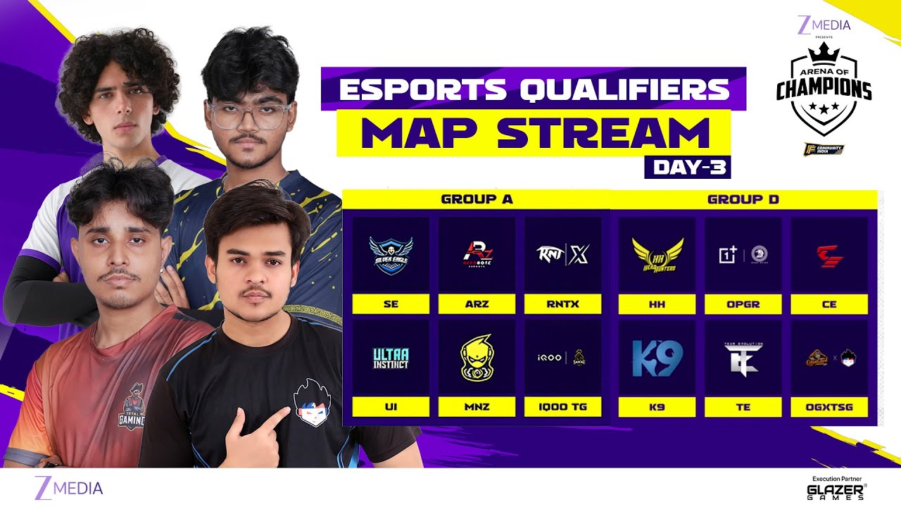 Map Stream Zee Media Arena of Champions | Esports Qualifiers Day 3 | Group AxD #tsg #totalgaming