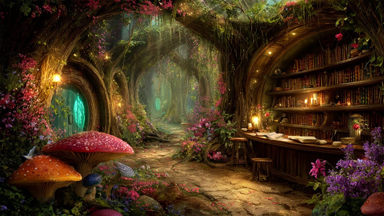 The Secret Botanical Library 📚 Mystical Exotic Plants Music Ambience 🌿 Focus for Studying & Reading