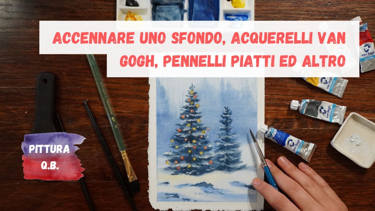 Paesaggio natalizio ad Acquerello - PITTURA Q.B.