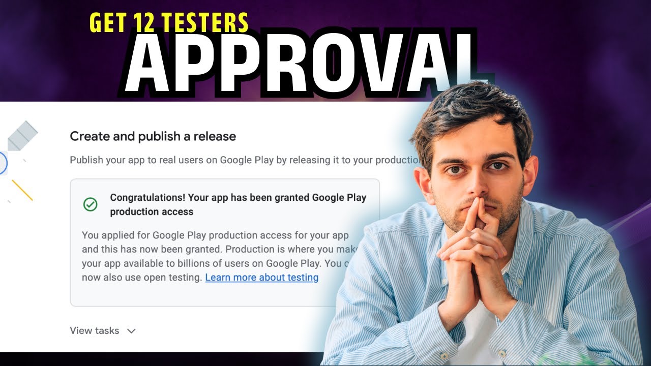 Одобрение Google Play Console с 12 тестировщиками и публикация Android-приложения в Google Play S...