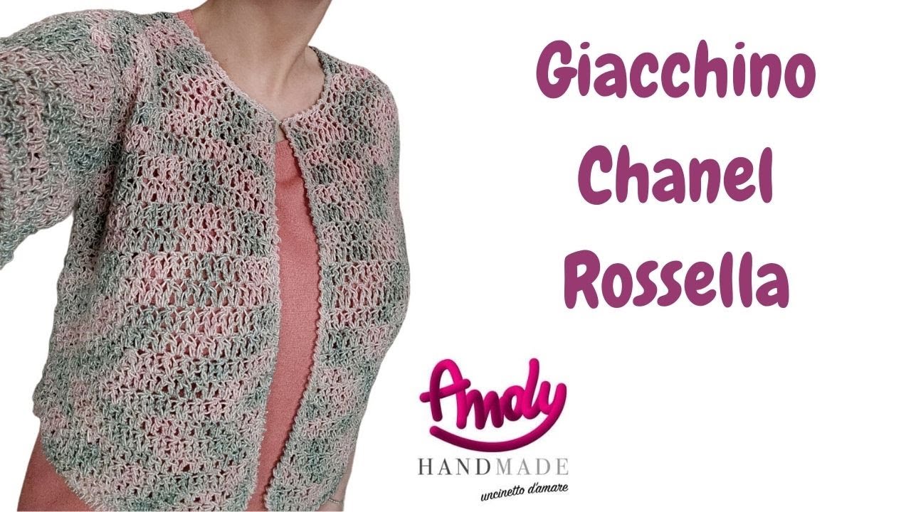 TUTORIAL Giacchino Chanel   No top down Uncinetto Facile Andy Handmade
