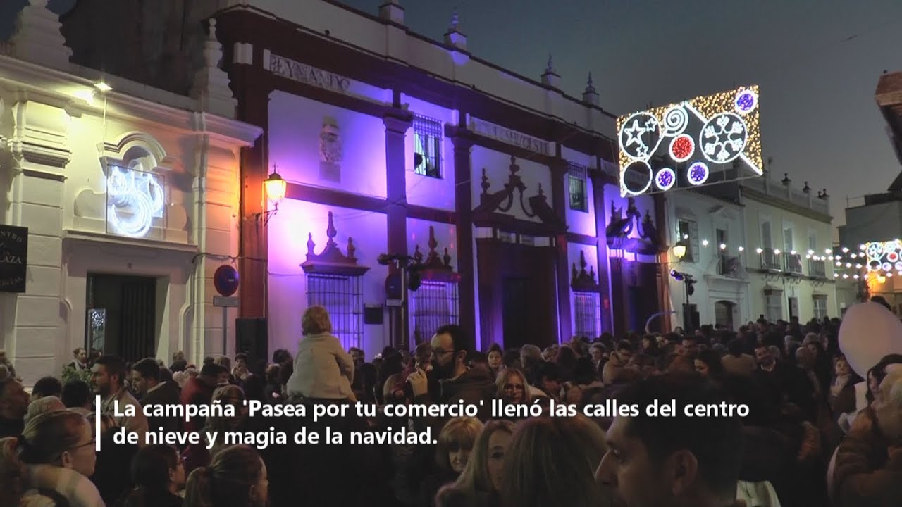 La campaña 'Pasea por tu comercio' llenó las calles del centro nieve y magia navideña