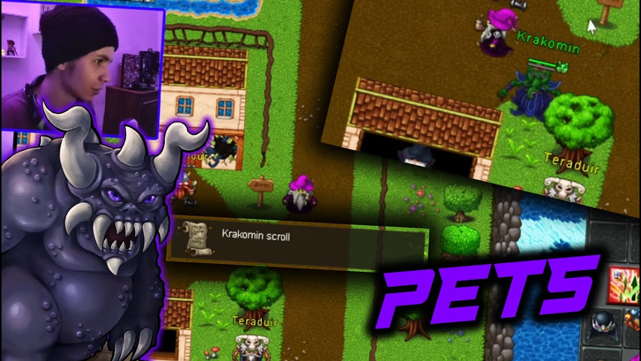 TIBIAME - COMO FUNCIONA OS PETS DO JOGO? COMPRADOS/FREE