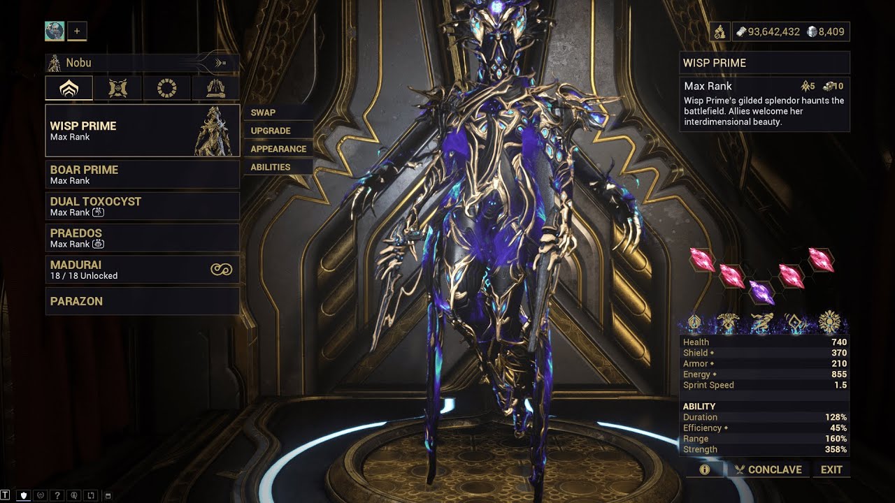 Warframe Maximum Investment - Wisp Prime (Damage Cap Edition) | Isleweaver