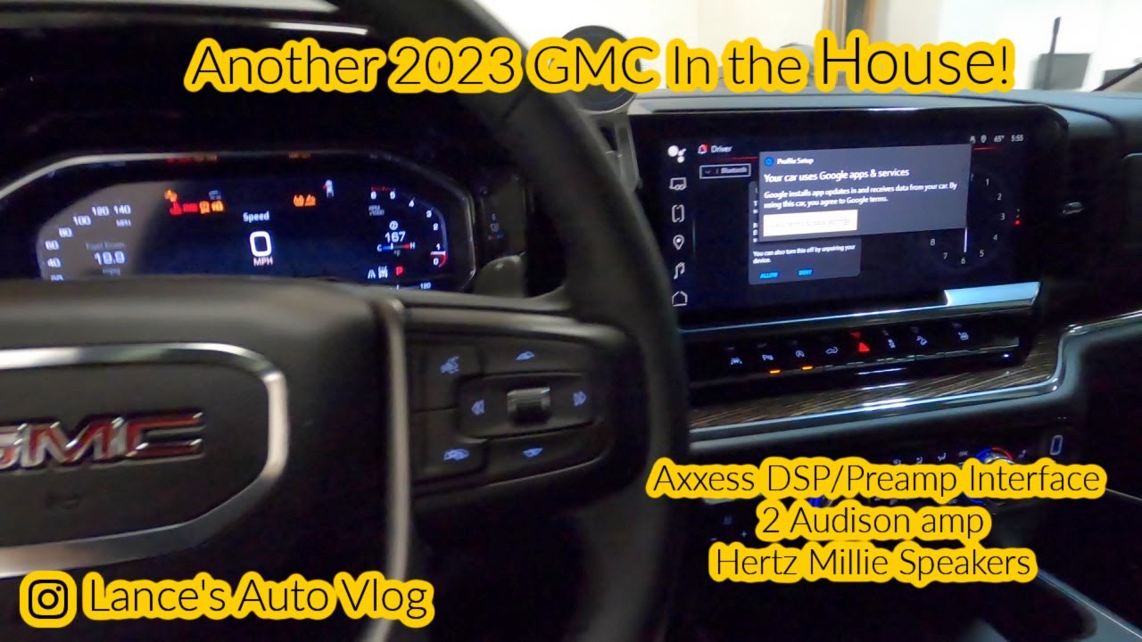 Еще один грузовик GMC/Chevrolet 2023 года с DSP/предусилителем Axxess. Полное обновление аудиосис...