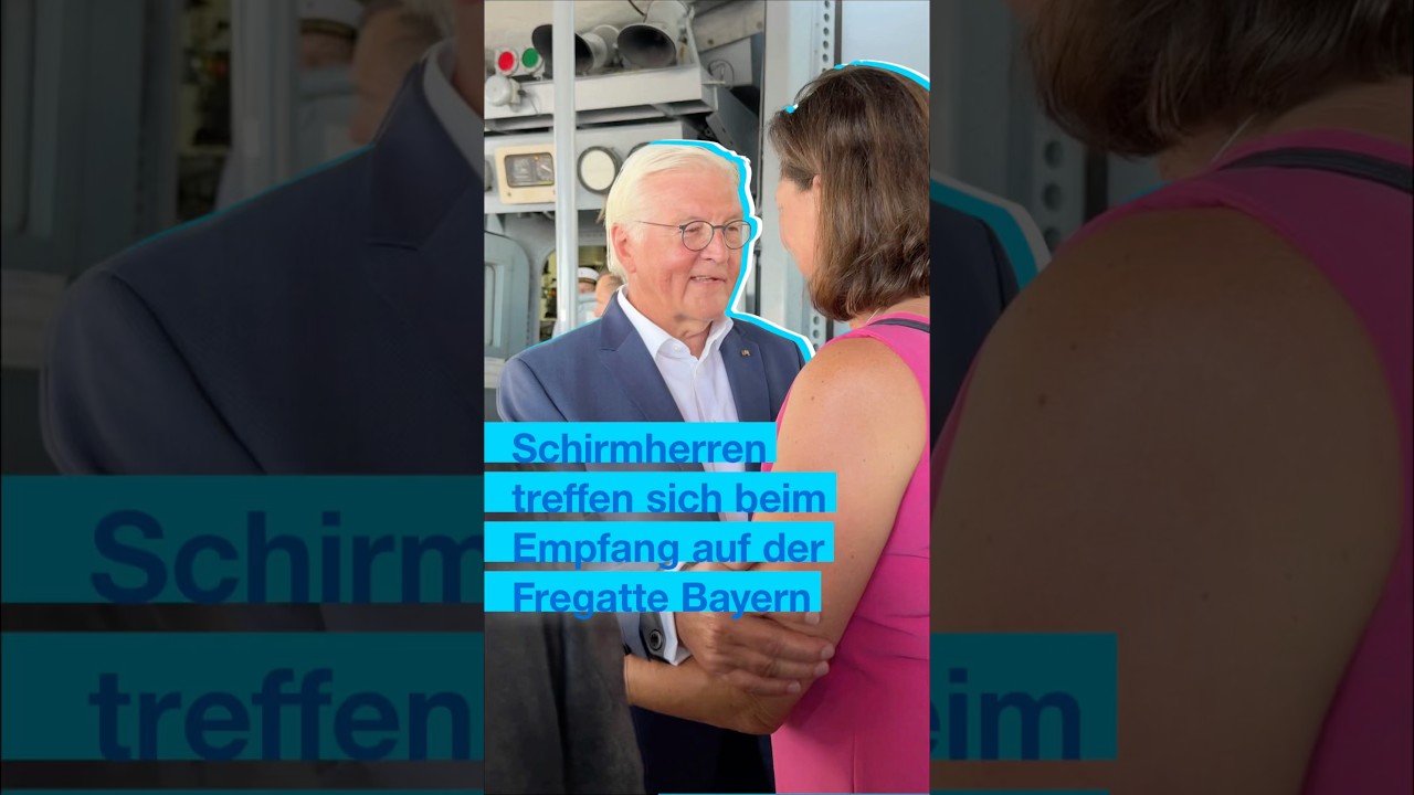 Ilse Aigner trifft Frank-Walter Steinmeier auf der Fregatte Bayern ⛴️