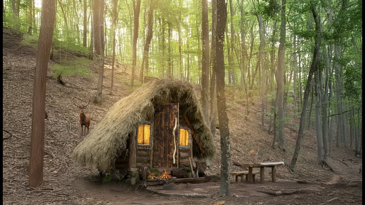 I am building a wooden house far in the mountains.From Start to Finish.