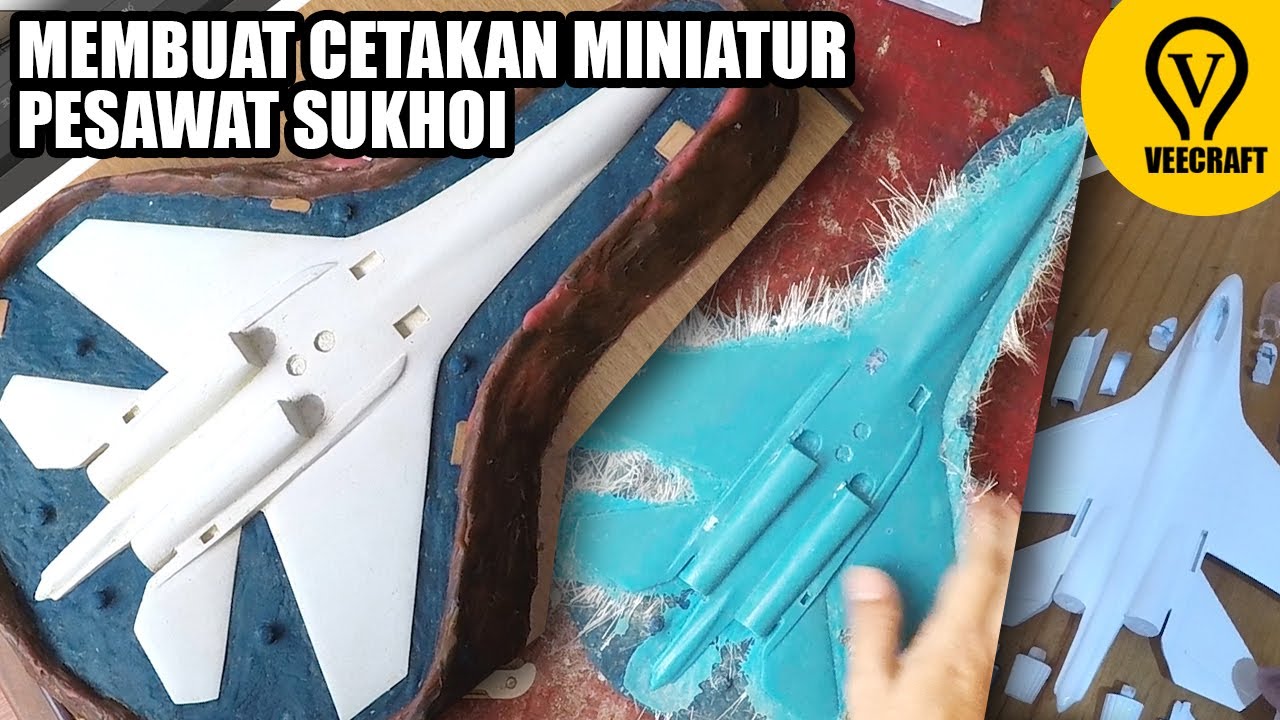 Membuat Cetakan Miniatur Pesawat Sukhoi Menggunakan Fiberglass