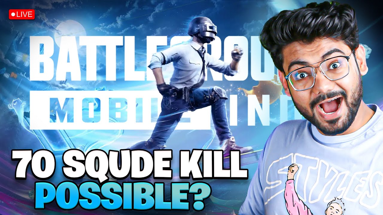 🔴Stream Ends ONLY After 70 Squad Kills 😱 | BGMI with Motabhai!