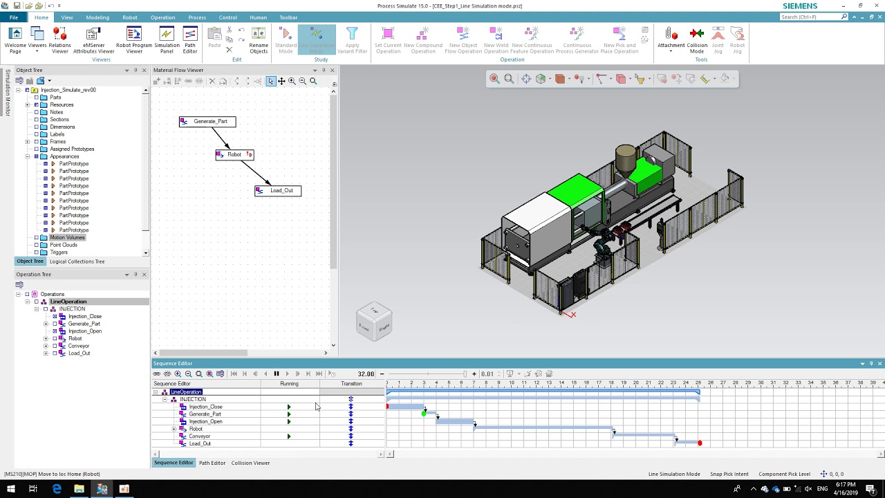 Process Simulate CEE Step1 Line Simulation modeCEE_Step2_Define Conveyer