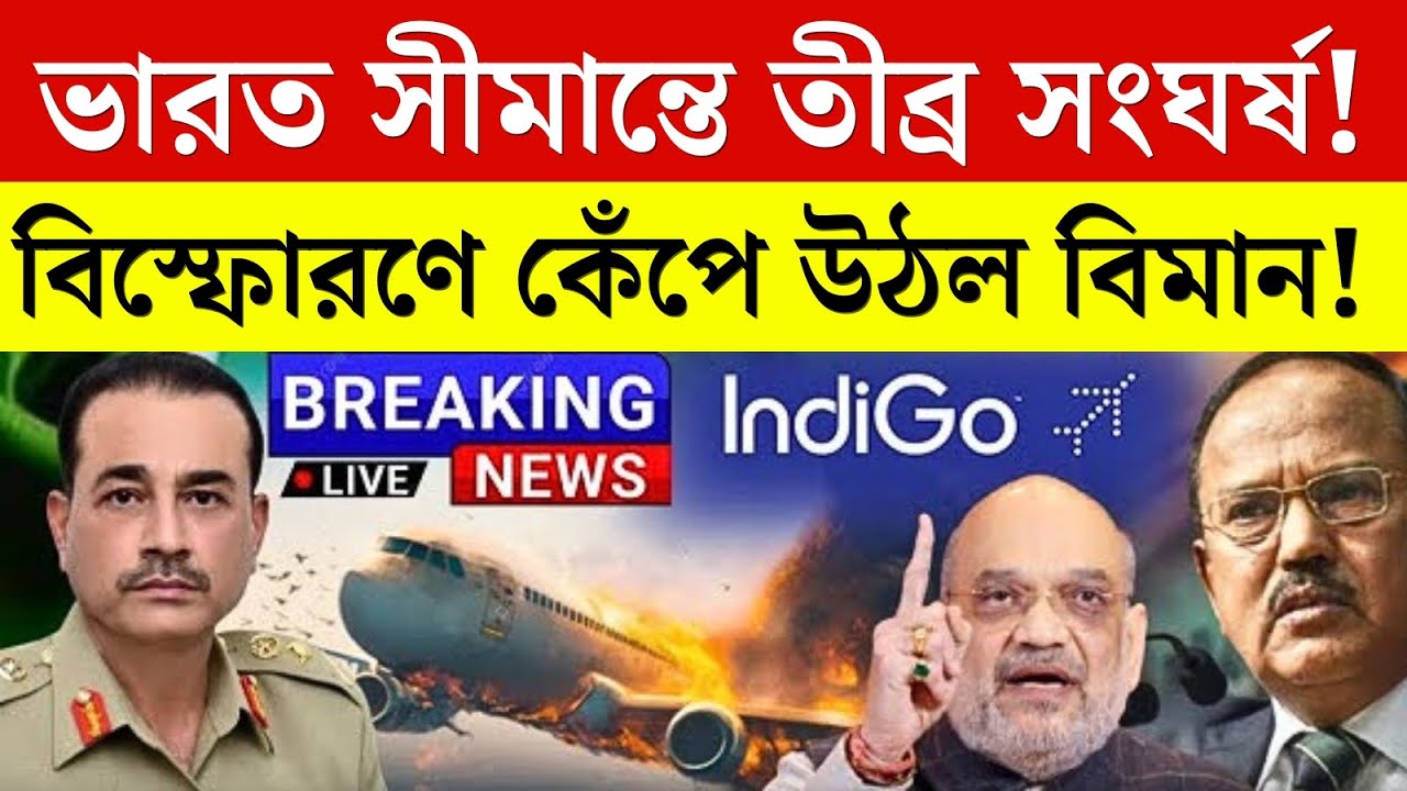সীমান্তে বড় সংঘর্ষ! ইন্ডিগো বিমানে বি*স্ফোরণ, ভারতীয় সেনার পাল্টা হামলা | India Pakistan News