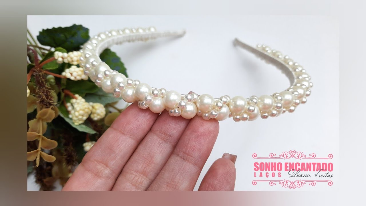 Tiara de perolas muito fácil