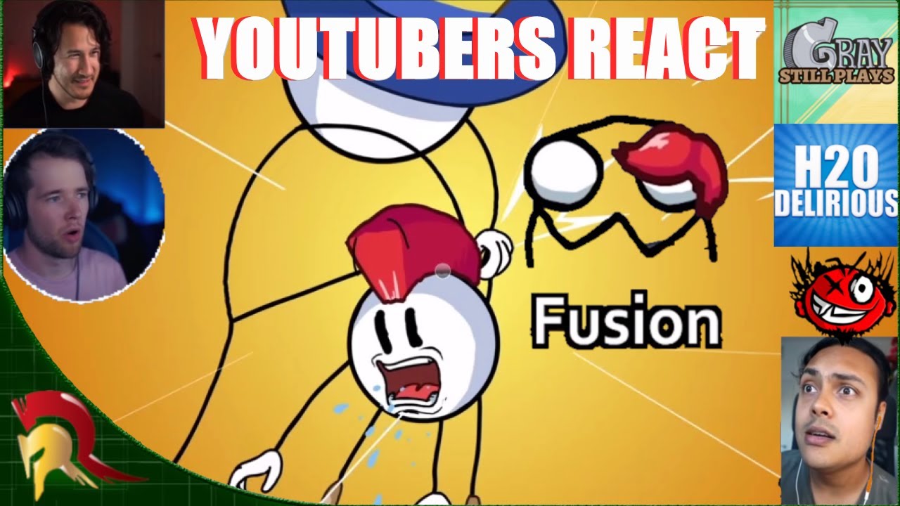 YouTubers React To DBZ FUSION | The Henry Stickmin Collection : Completing The Mission