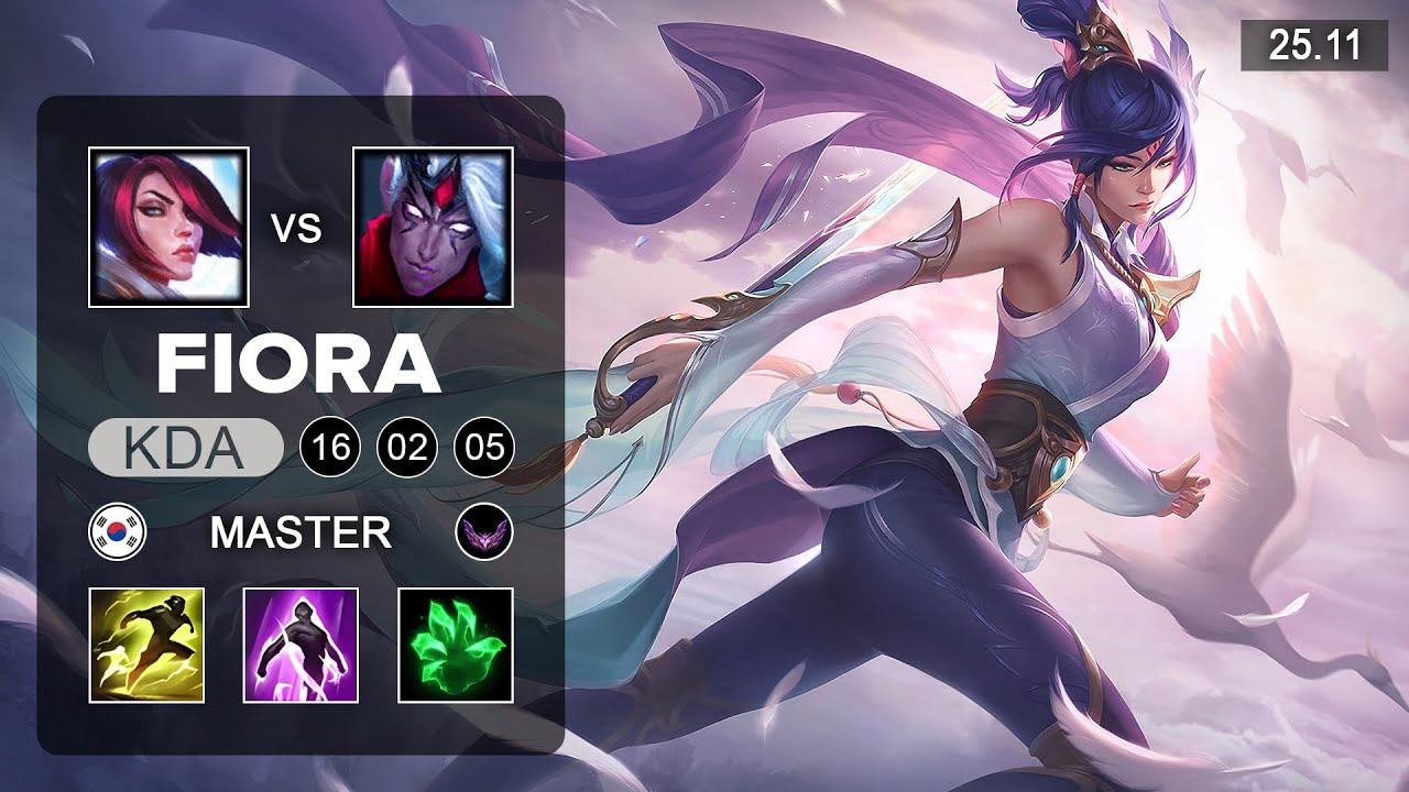 Fiora vs Varus Top - KR Master - Patch 25.11 Season 15