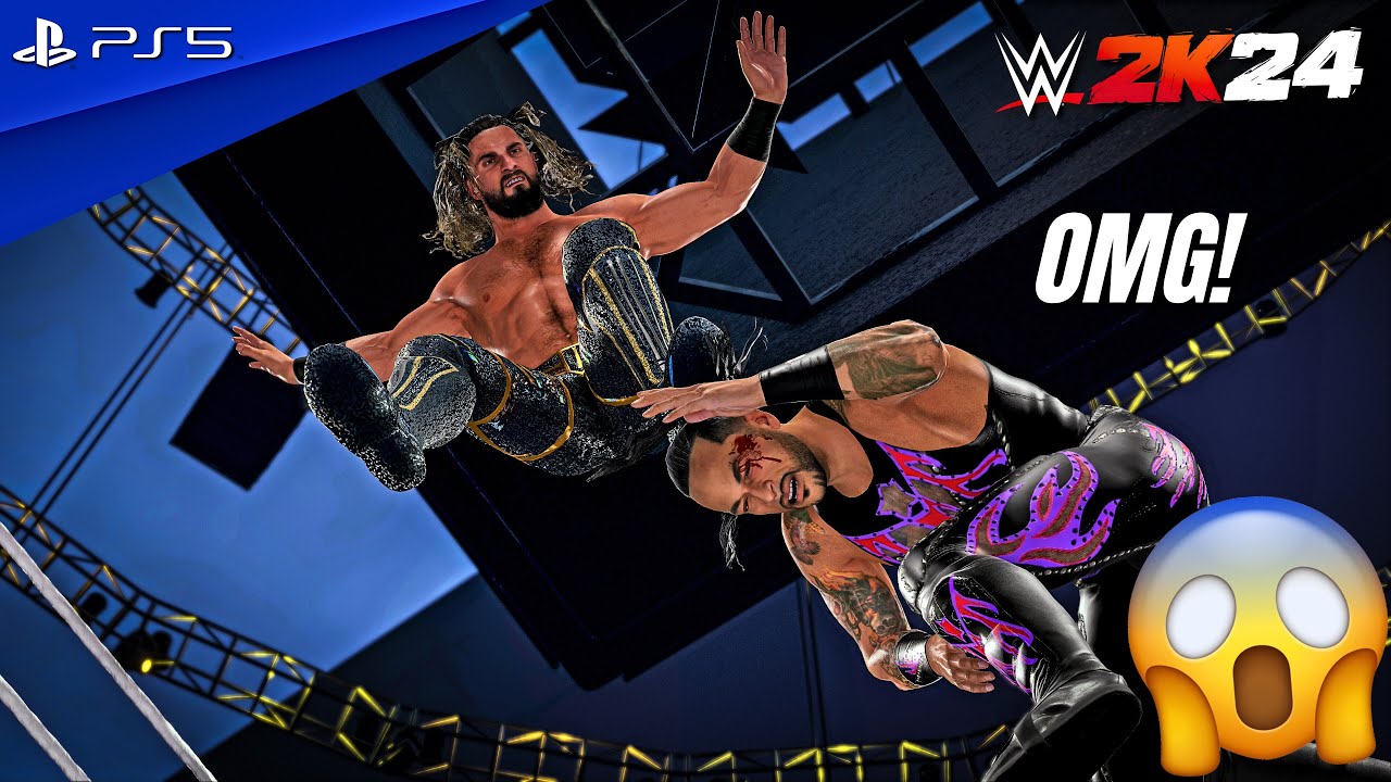 WWE 2K24 - Seth Rollins vs. Damian Priest - Full Match at Money in the Bank | PS5™ [4K60]
