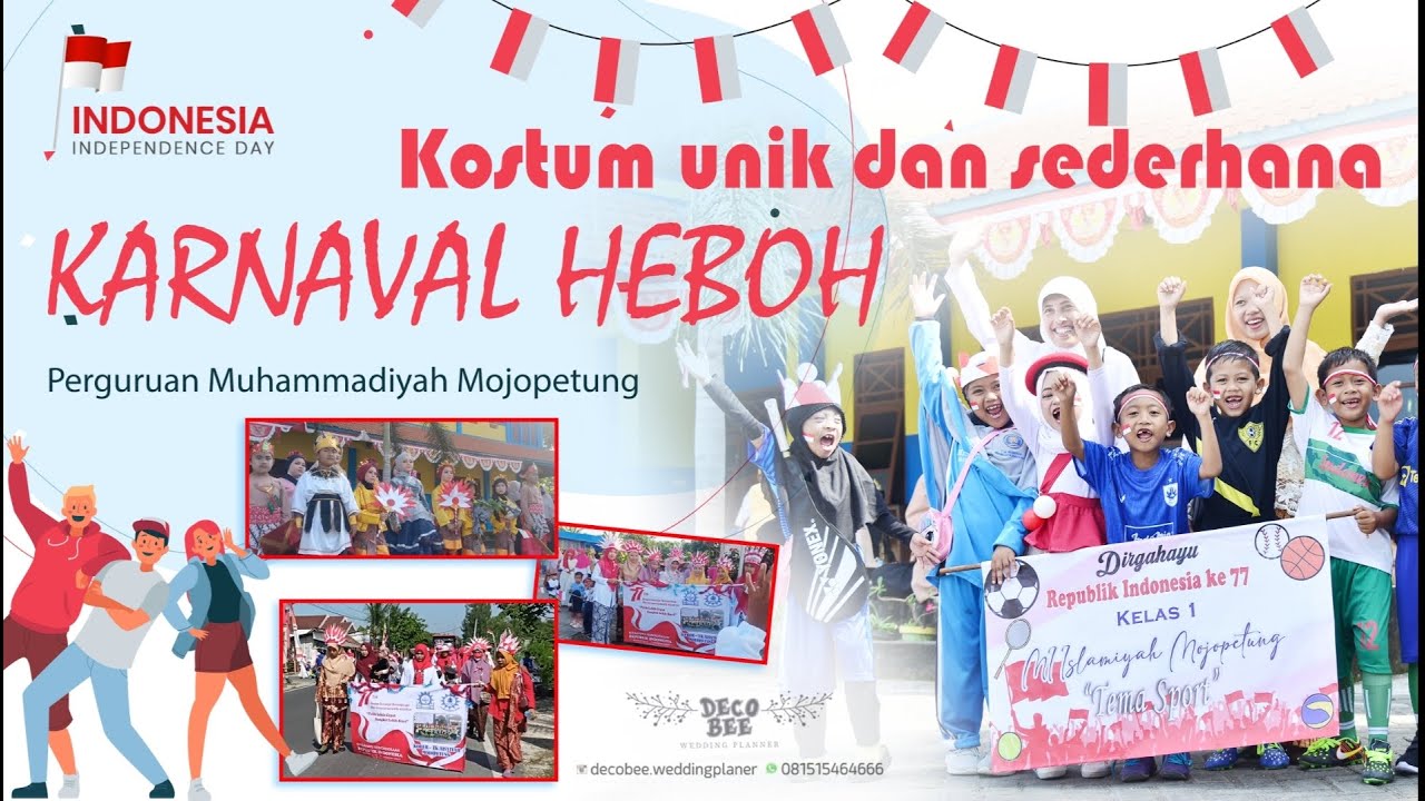 karnaval seru dengan kostum unik dan simpel