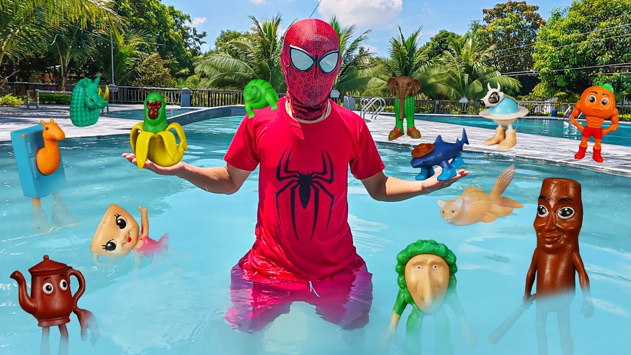 Everyone Thought the Pool Was Empty… Until Spiderman Found Brainrot?! 🏊💦