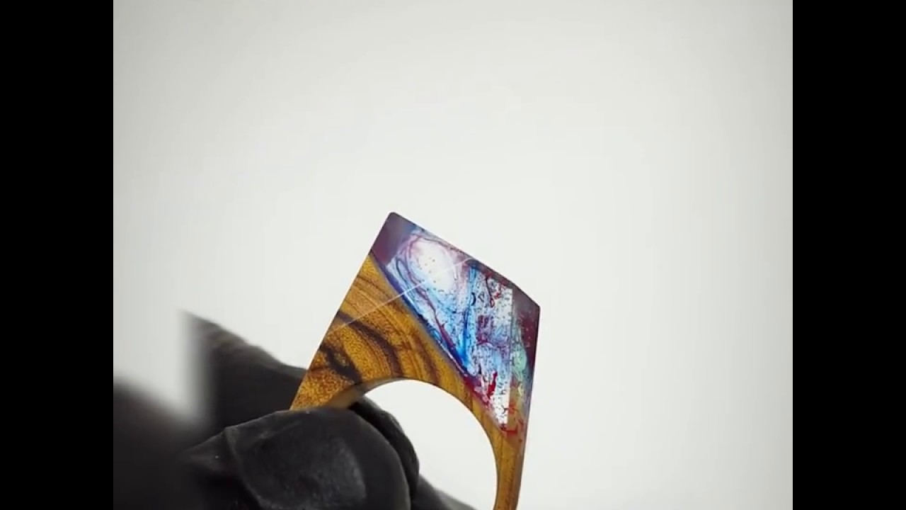 Ring Epoxy Wood - handmade - swoodika / anello in legno e resina epossidica artigianale
