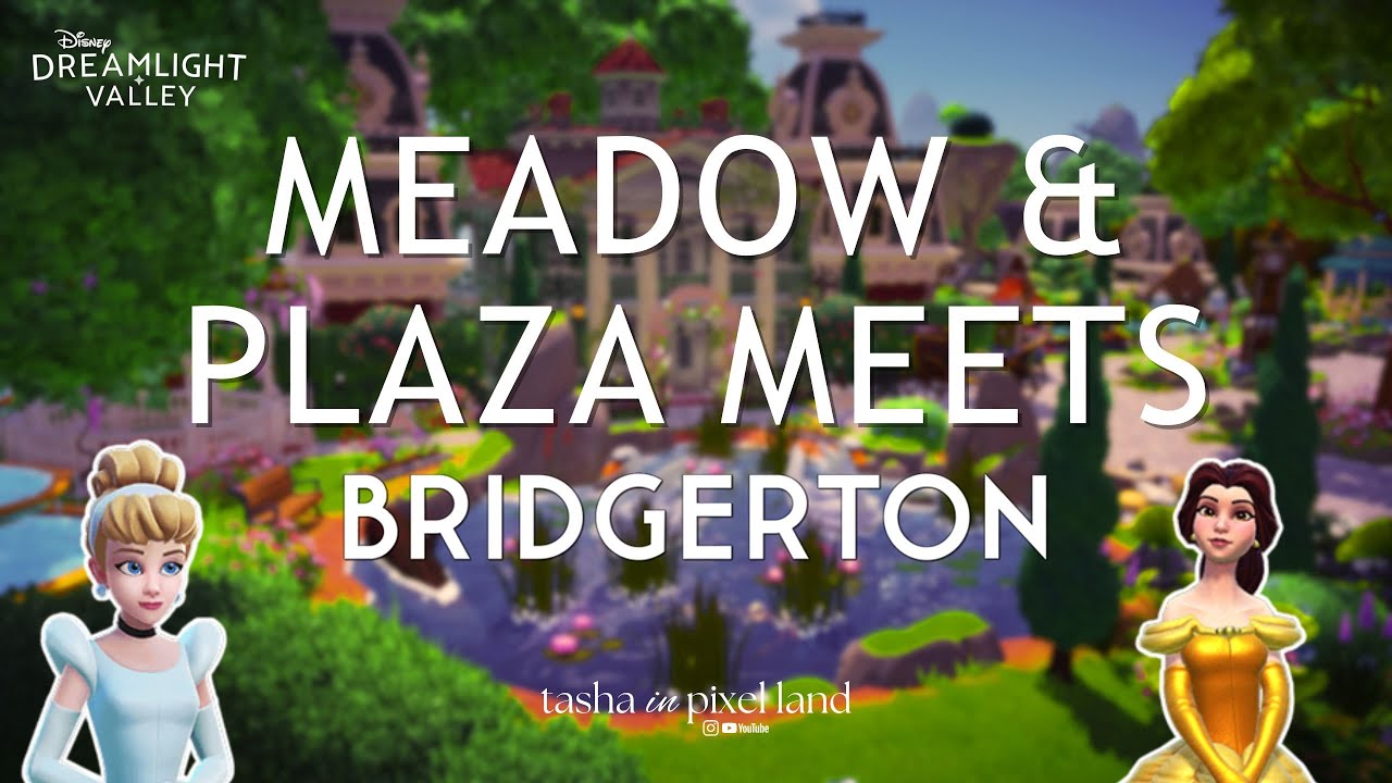 LIVE Decorating | Bridgerton Inspired Plaza and Meadow | Disney Dreamlight Valley