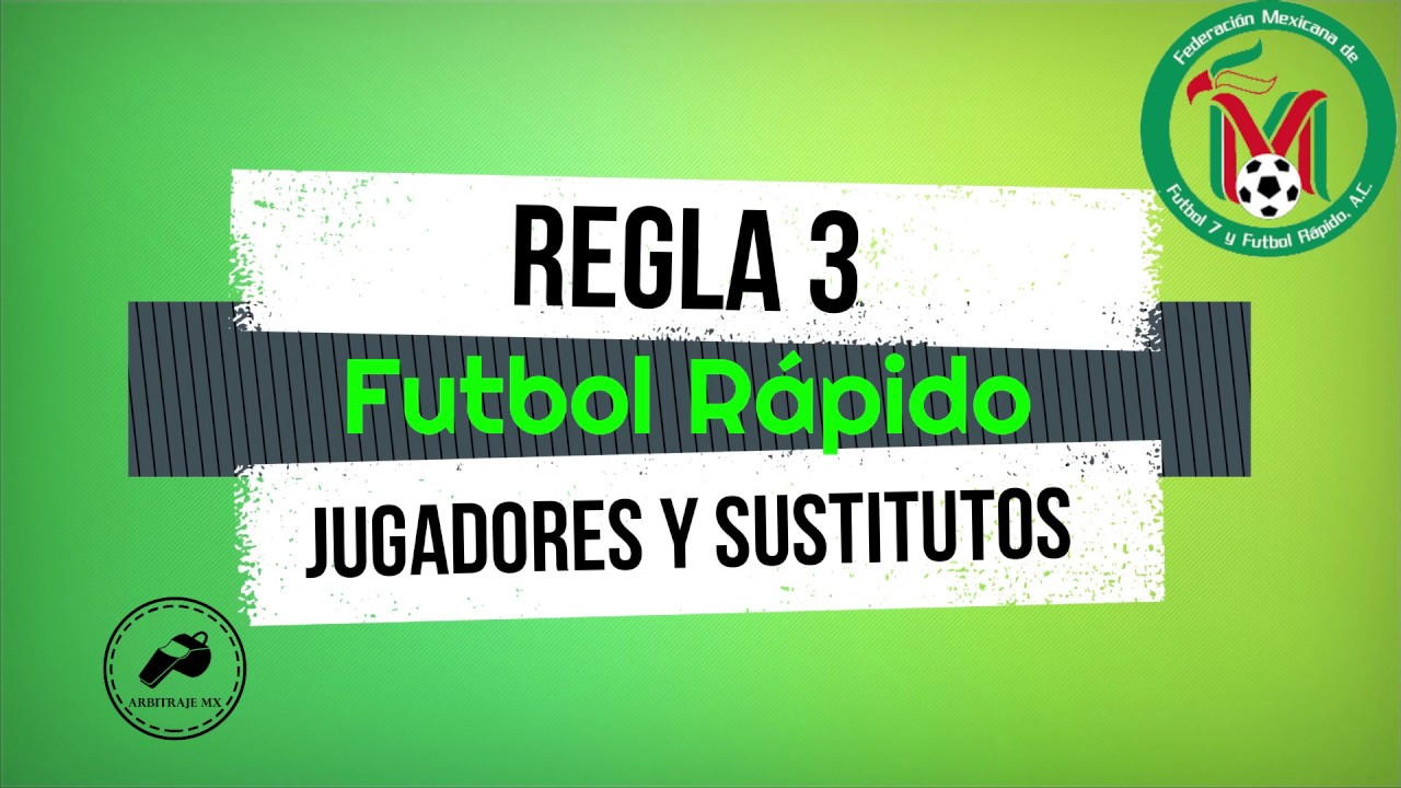 Fútbol Rápido | Regla #3 | Jugadores y sustitutos