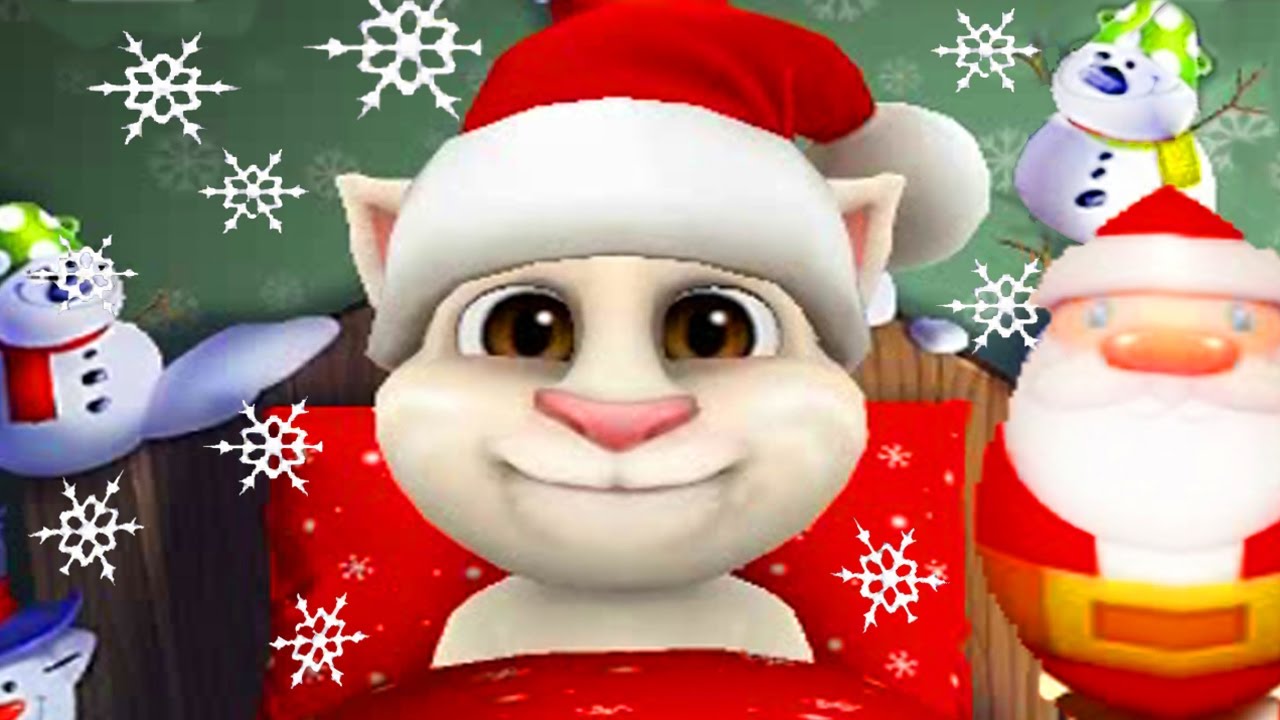 ГОВОРЯЩИЙ ТОМ #18 НОВЫЙ ГОД 🎅🎅🎅  Игра про мультфильм для детей Виртуальный котенок