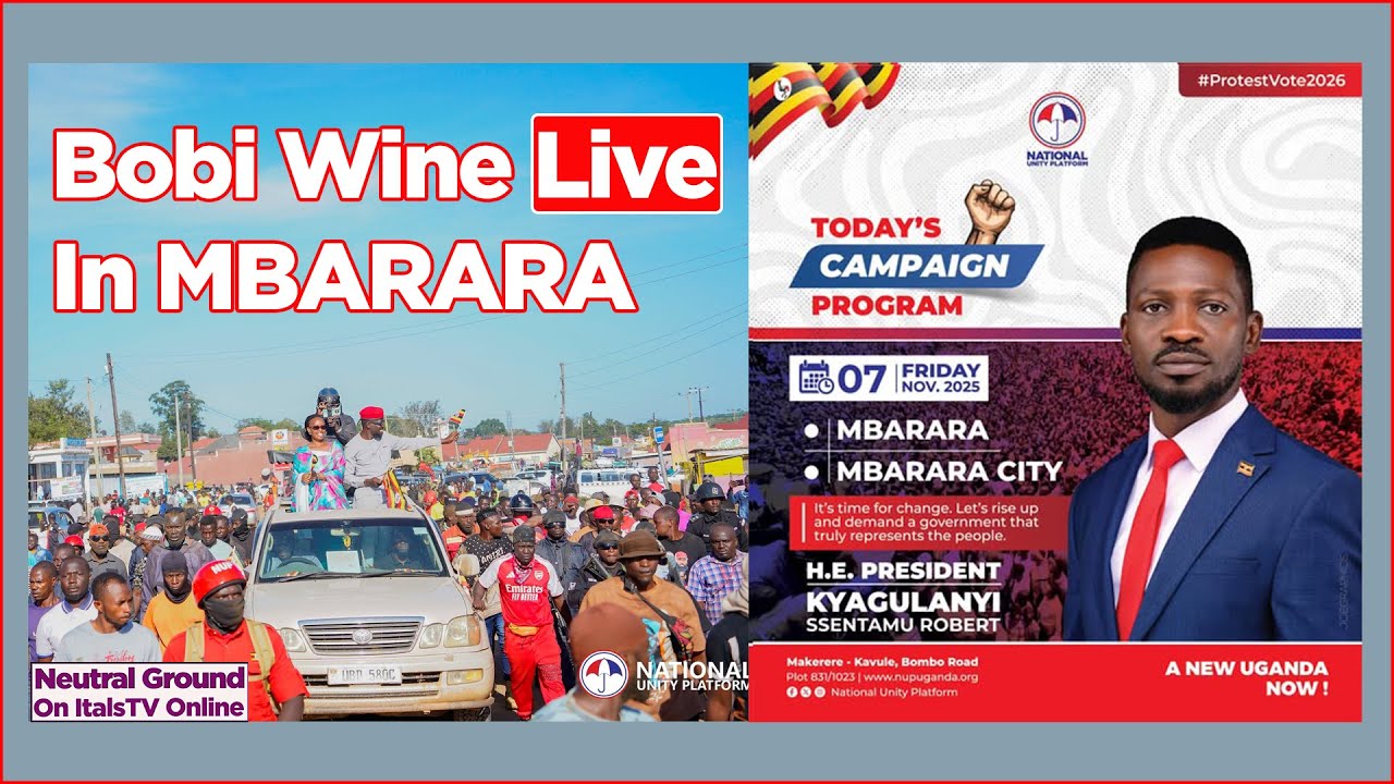 KYAGULANYI SENTAMU ROBERT, AKA BOBIWINE, LIVE IN MBARARA. #bobiwine