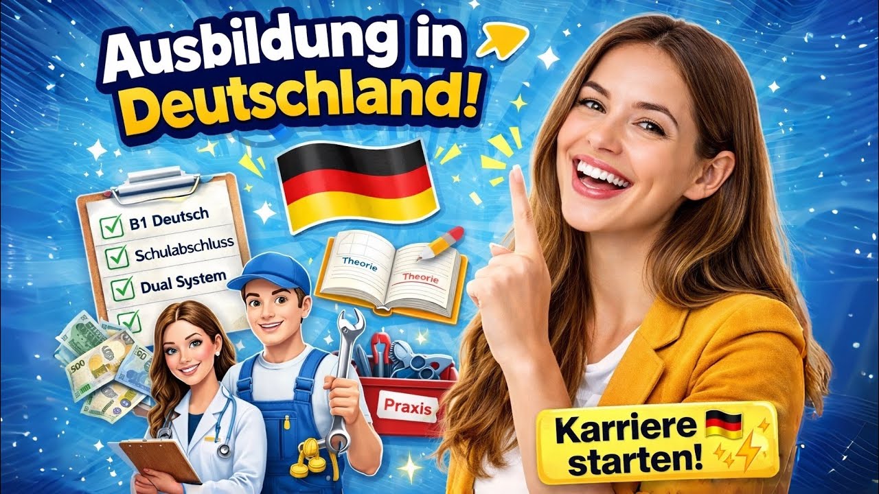 Deutsch Hören | Ausbildung in Deutschland 🇩🇪 | Voraussetzungen, Gehalt & Chancen (B1 Deutsch)