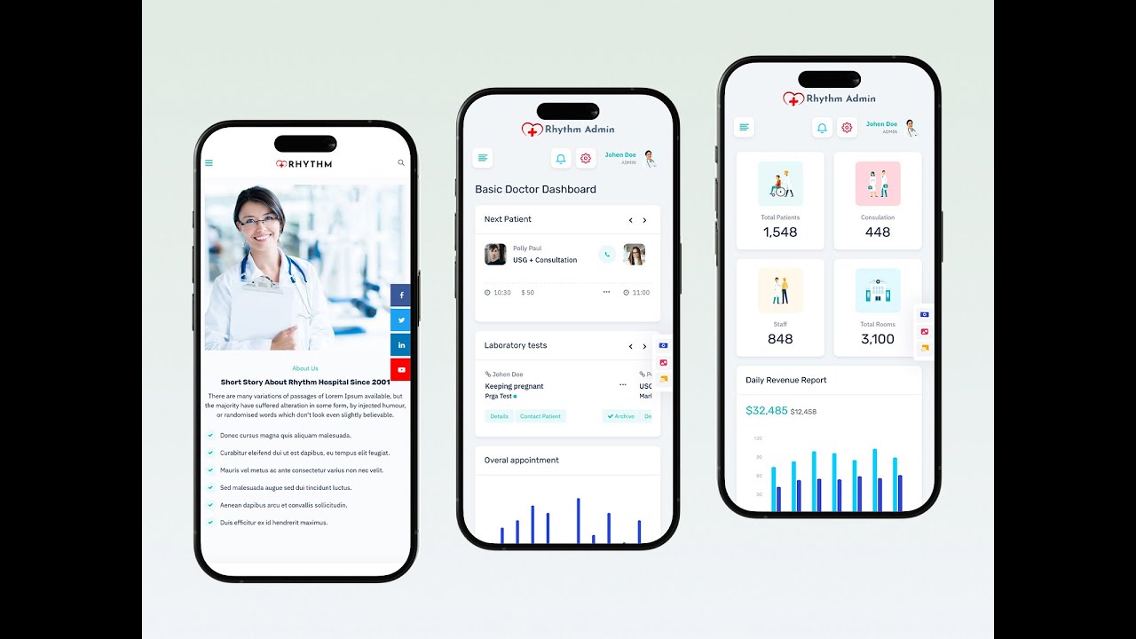 4 Unique Medical Dashboard with Extraordinary Hospital Tools for Advances