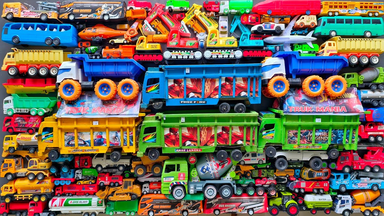 Mobil Mobilan Truk Oleng , Mobil Truk Molen, Mobil Balap, Truk Pasir, Excavator, Mobil Roket, Damkar