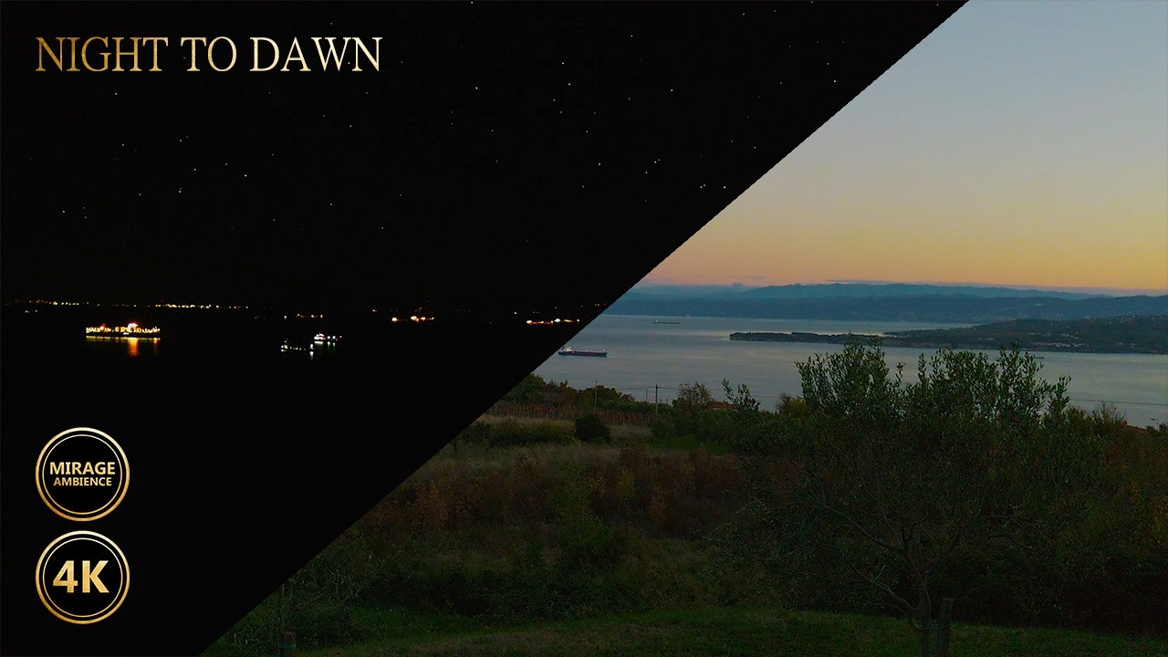 Night to Dawn Coastal Ambience | Deep Ship Engine Hum & Morning Wind (1.5 Hours)