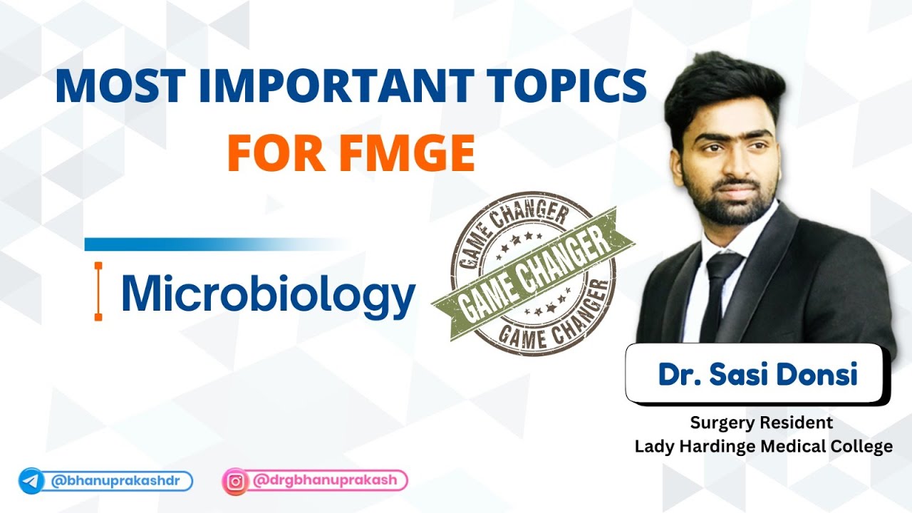 Most Important Topics asked in FMGE : Microbiology (Edited Version)  #GameChangerSeries