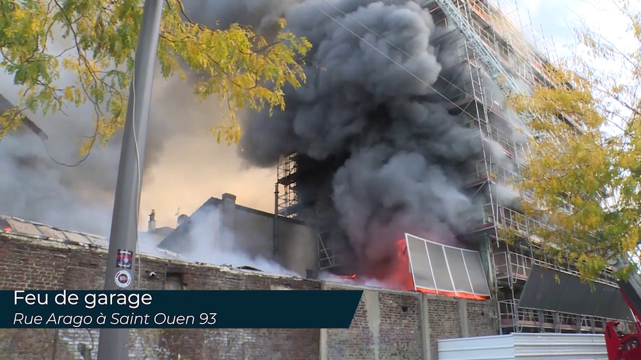 Saint-Ouen : Un garage automobile prend feu
