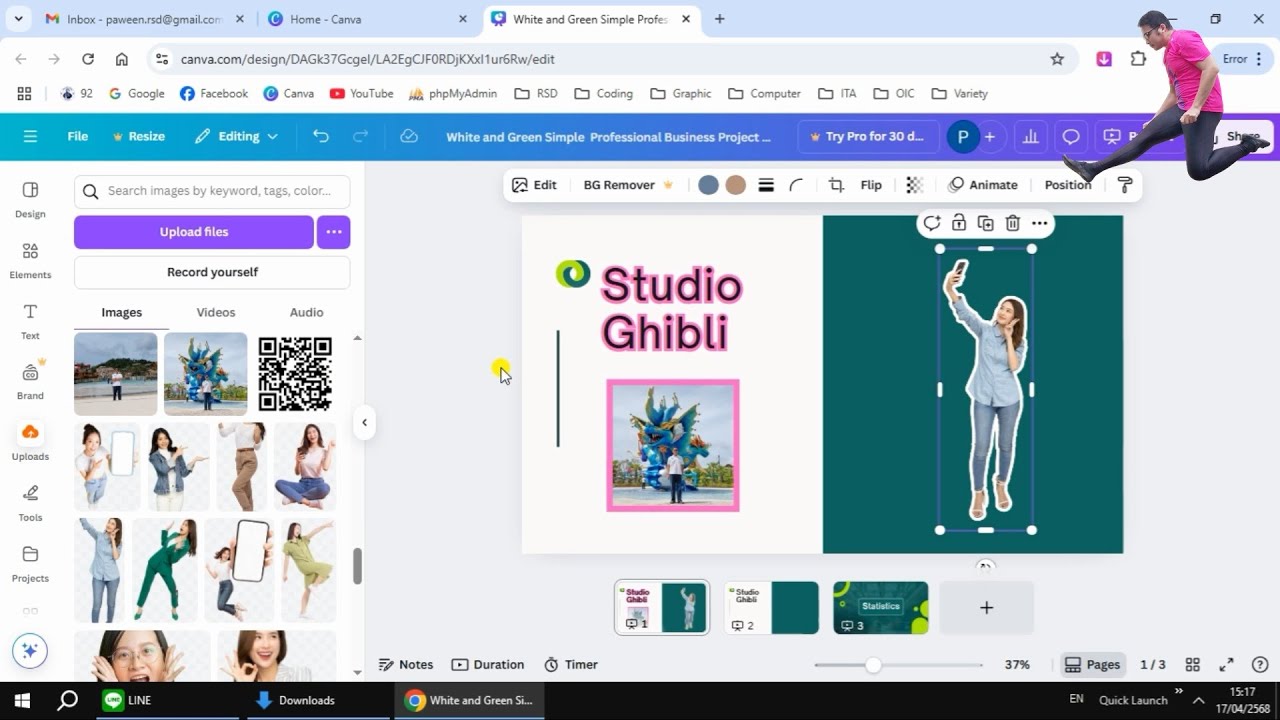How to add stroke in Canva : Alphabet / Frame / Die Cut