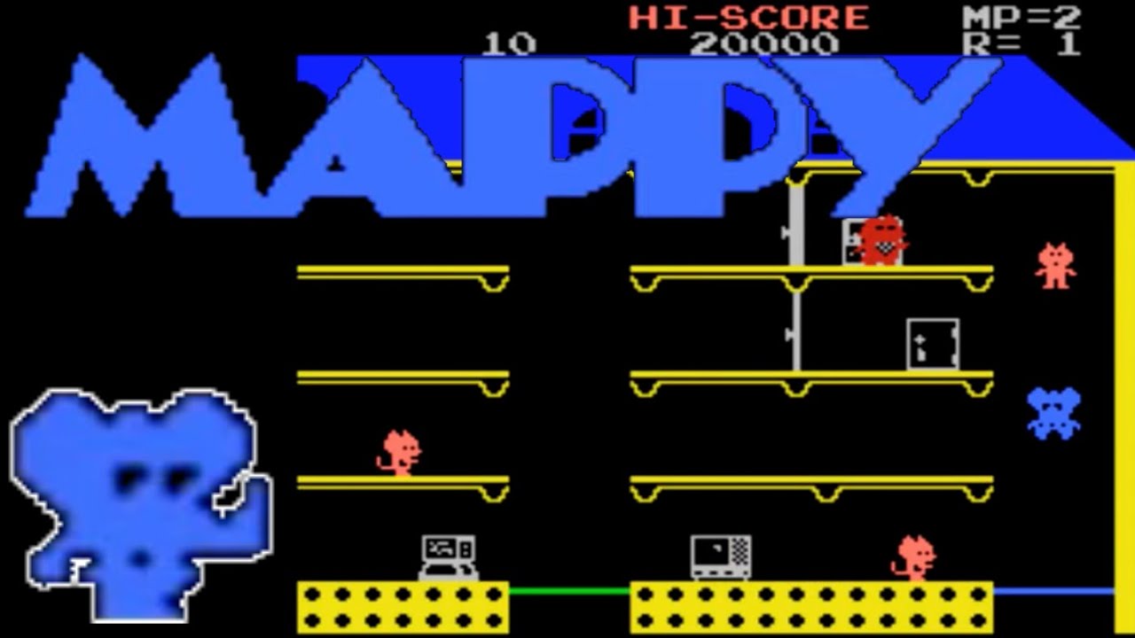 【MSX】マッピー【1周クリアまで】(8面ループ)