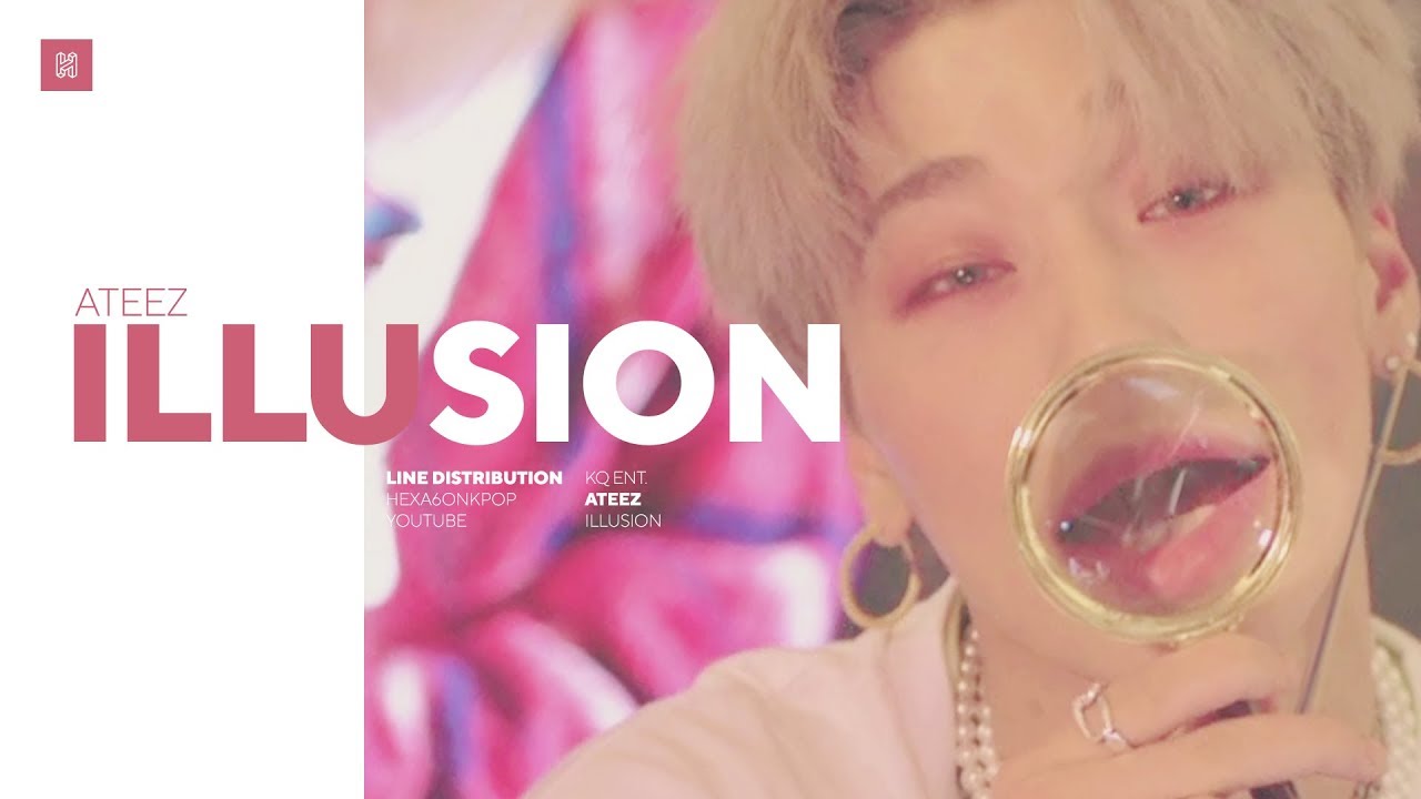 ATEEZ - ILLUSION Line Distribution (Color Coded)