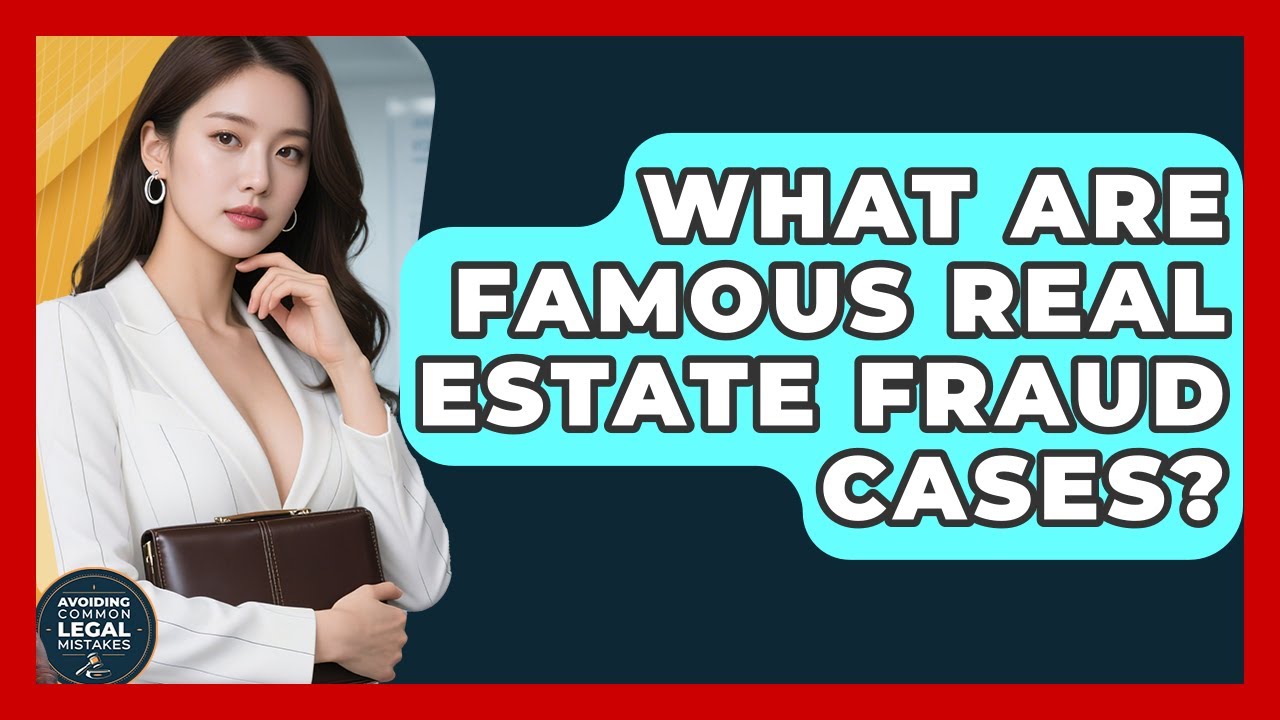 What Are Famous Real Estate Fraud Cases? - Avoiding Common Legal Mistakes