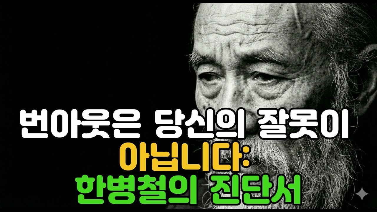 번아웃은 당신의 잘못이 아닙니다 한병철의 진단서