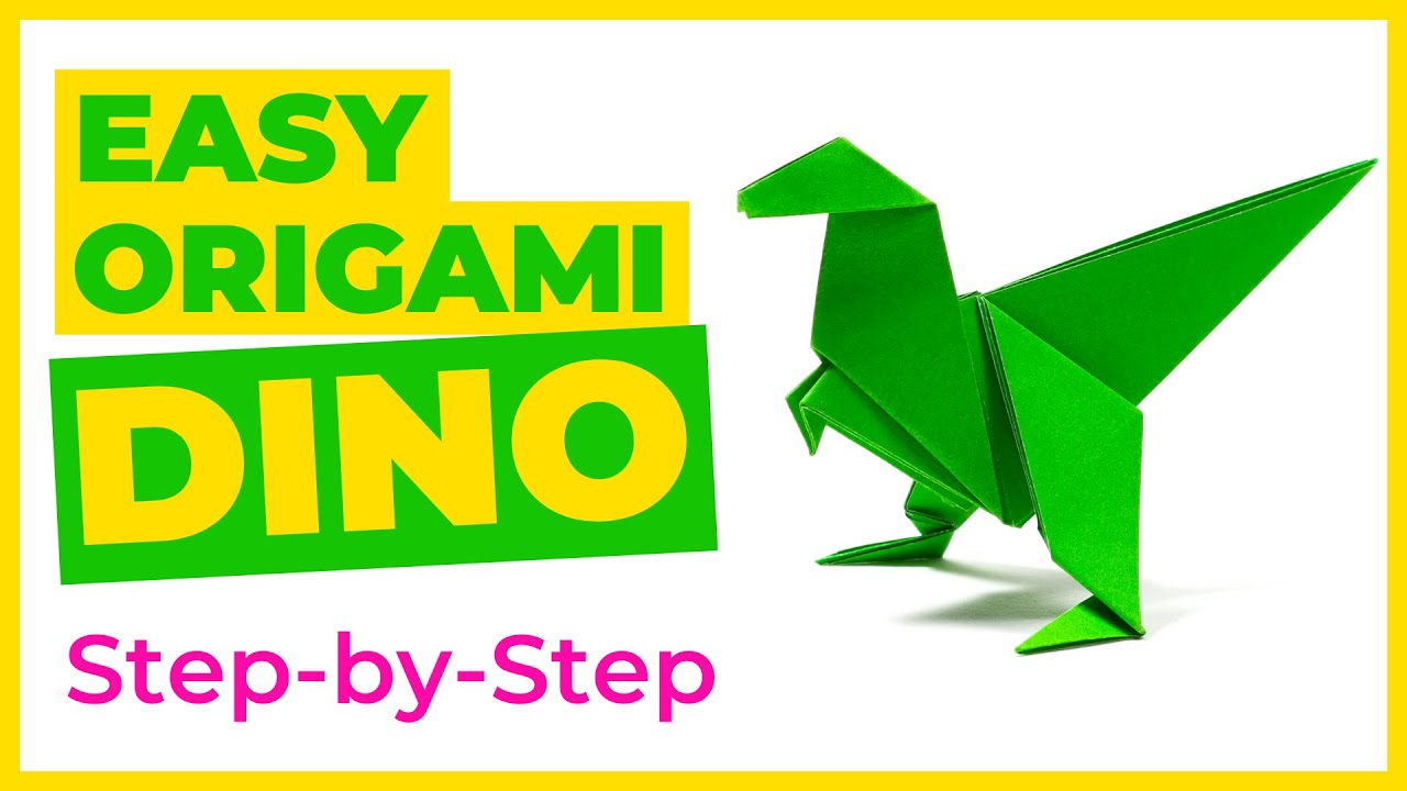 How to make an Easy Origami Dinosaur 🦖 | Step-by-Step Tutorial